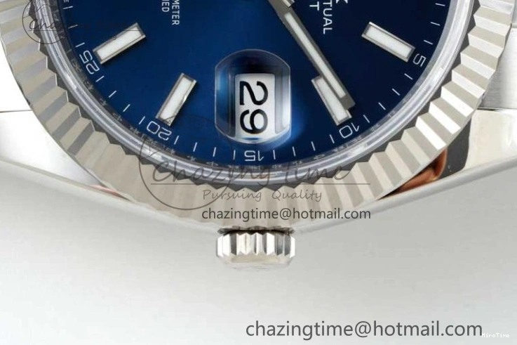MiroTime 0224 DateJust 41 126334 NTF 1:1 Best Edition 904L Steel Blue Stick Dial on Oyster Bracelet VR Durable 2280